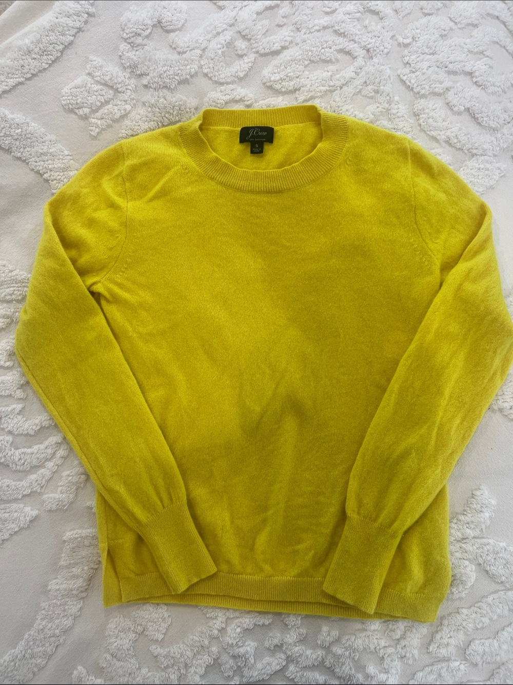 J. Crew Women's Bright Yellow Crewneck Sweater